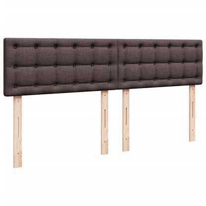 Giroletto a Molle con Materasso Marrone Scuro 180x200cm Tessuto
