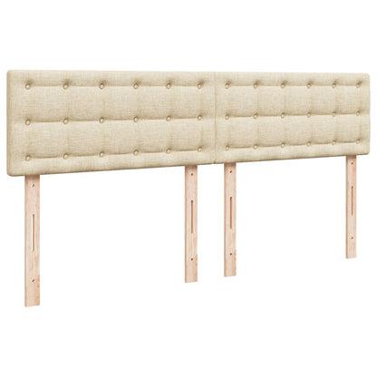 Giroletto a Molle con Materasso Crema 180x200 cm in Tessuto