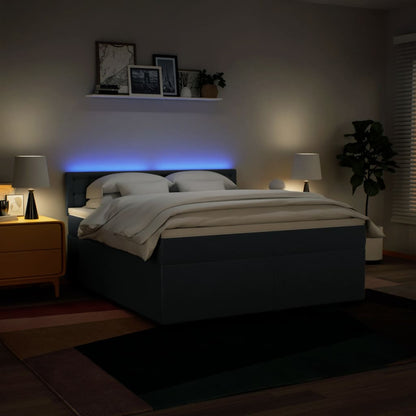 Giroletto a Molle con Materasso Blu 180x200 cm in Tessuto | homemem39