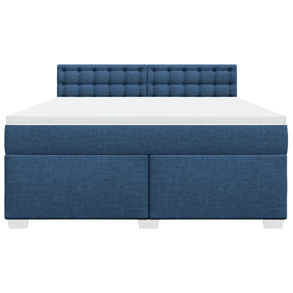 Giroletto a Molle con Materasso Blu 180x200 cm in Tessuto | homemem39