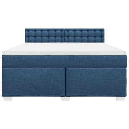 Giroletto a Molle con Materasso Blu 180x200 cm in Tessuto | homemem39