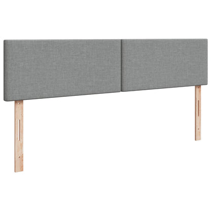 Giroletto a Molle con Materasso Grigio Chiaro 200x200cm Tessuto