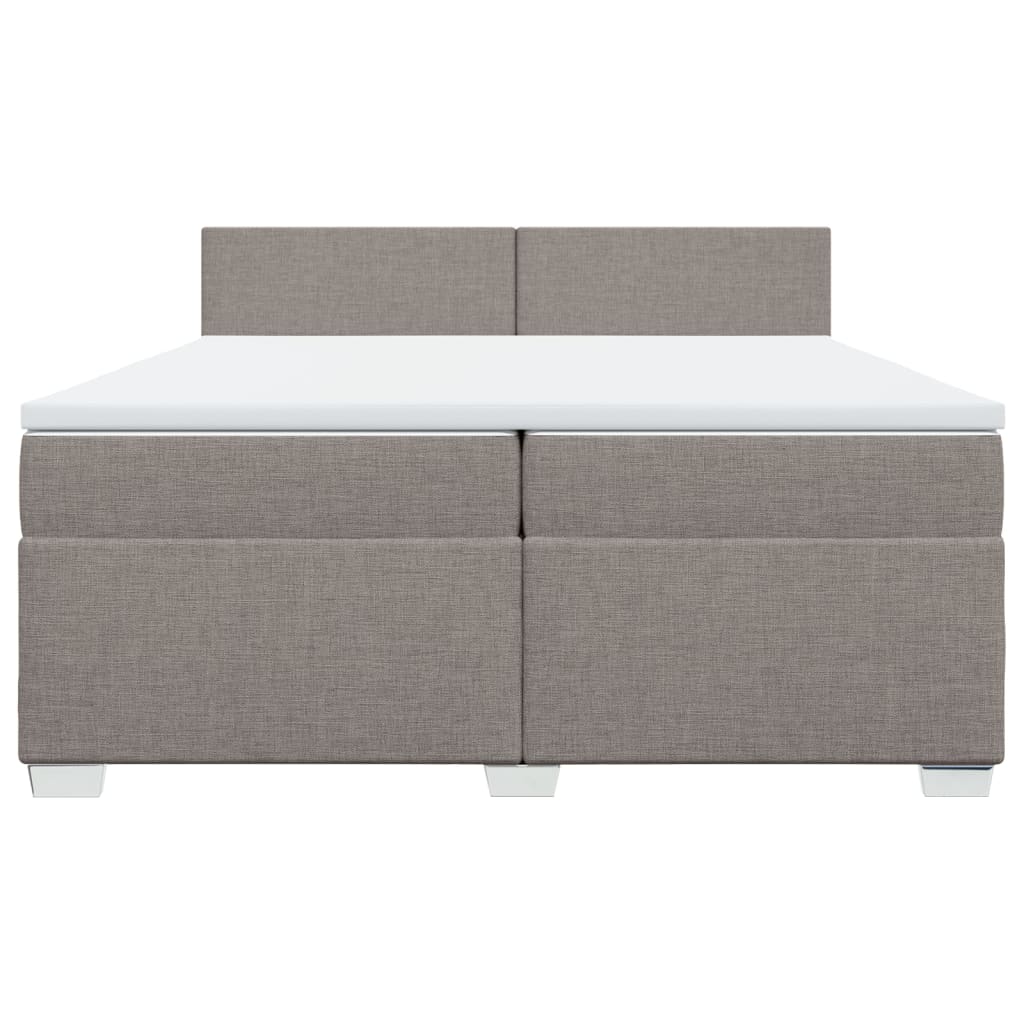 Giroletto a Molle con Materasso Tortora 200x200 cm in Tessuto | homemem39