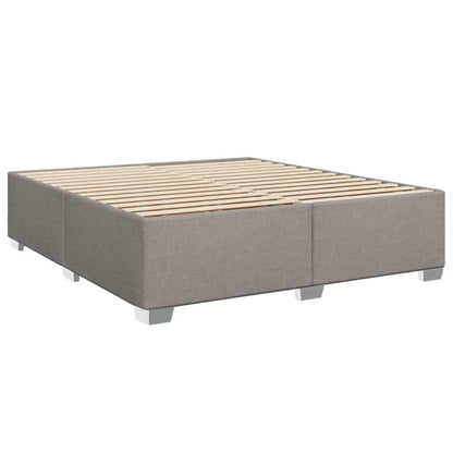 Giroletto a Molle con Materasso Tortora 200x200 cm in Tessuto | homemem39