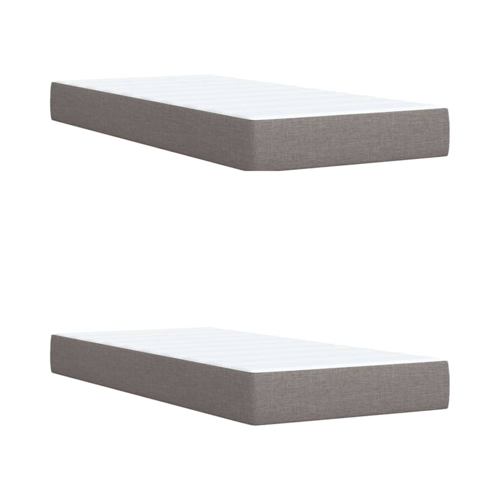 Giroletto a Molle con Materasso Tortora 200x200 cm in Tessuto | homemem39