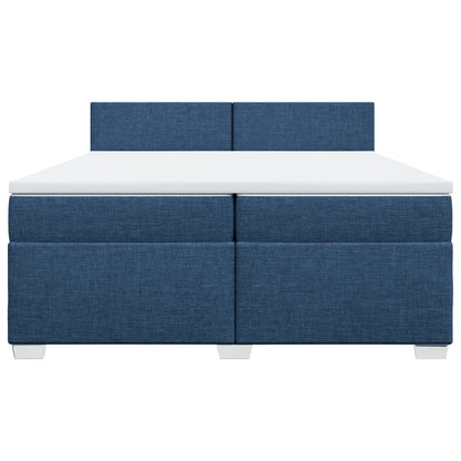 Giroletto a Molle con Materasso Blu 200x200 cm in Tessuto | homemem39