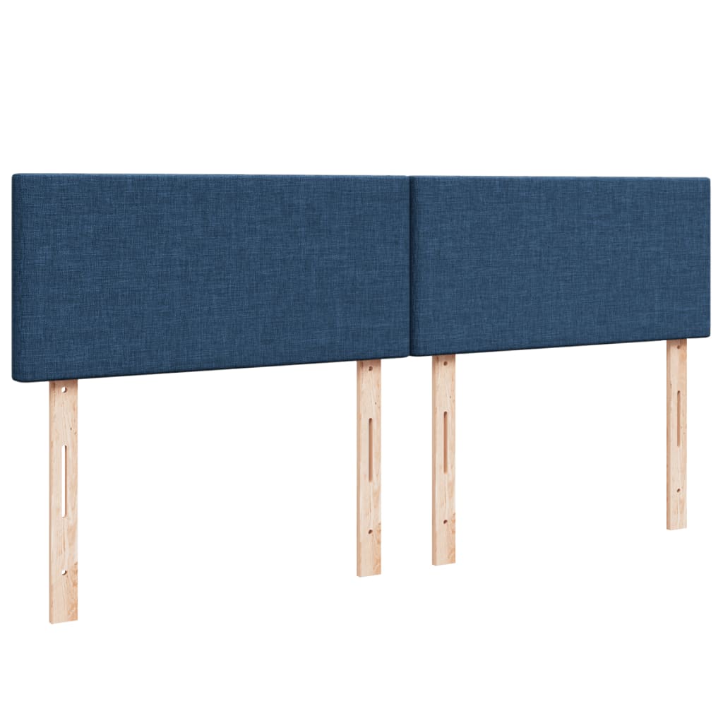 Giroletto a Molle con Materasso Blu 200x200 cm in Tessuto | homemem39