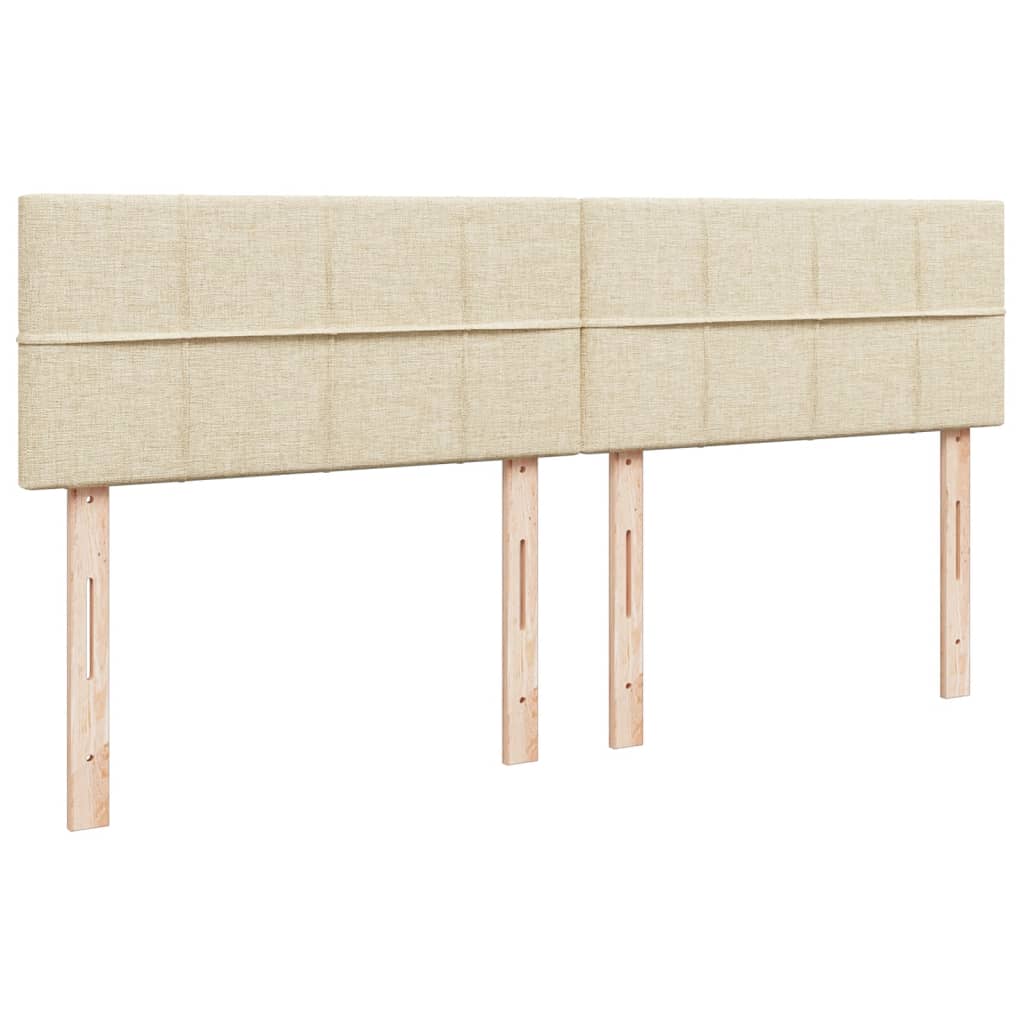 Giroletto a Molle con Materasso Crema 200x200 cm in Tessuto