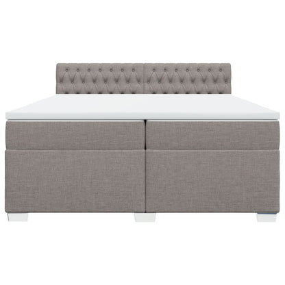 Giroletto a Molle con Materasso Tortora 200x200 cm in Tessuto | homemem39