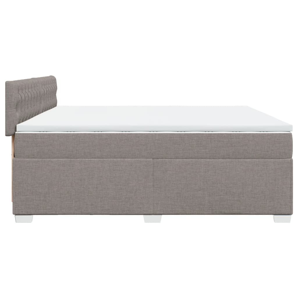 Giroletto a Molle con Materasso Tortora 200x200 cm in Tessuto | homemem39
