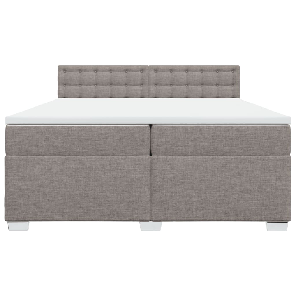 Giroletto a Molle con Materasso Tortora 200x200 cm in Tessuto | homemem39
