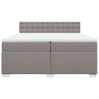 Giroletto a Molle con Materasso Tortora 200x200 cm in Tessuto