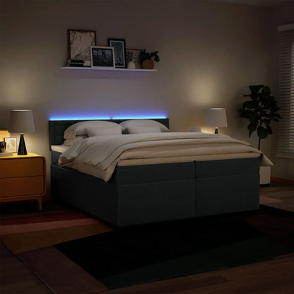 Giroletto a Molle con Materasso Blu 200x200 cm in Tessuto | homemem39