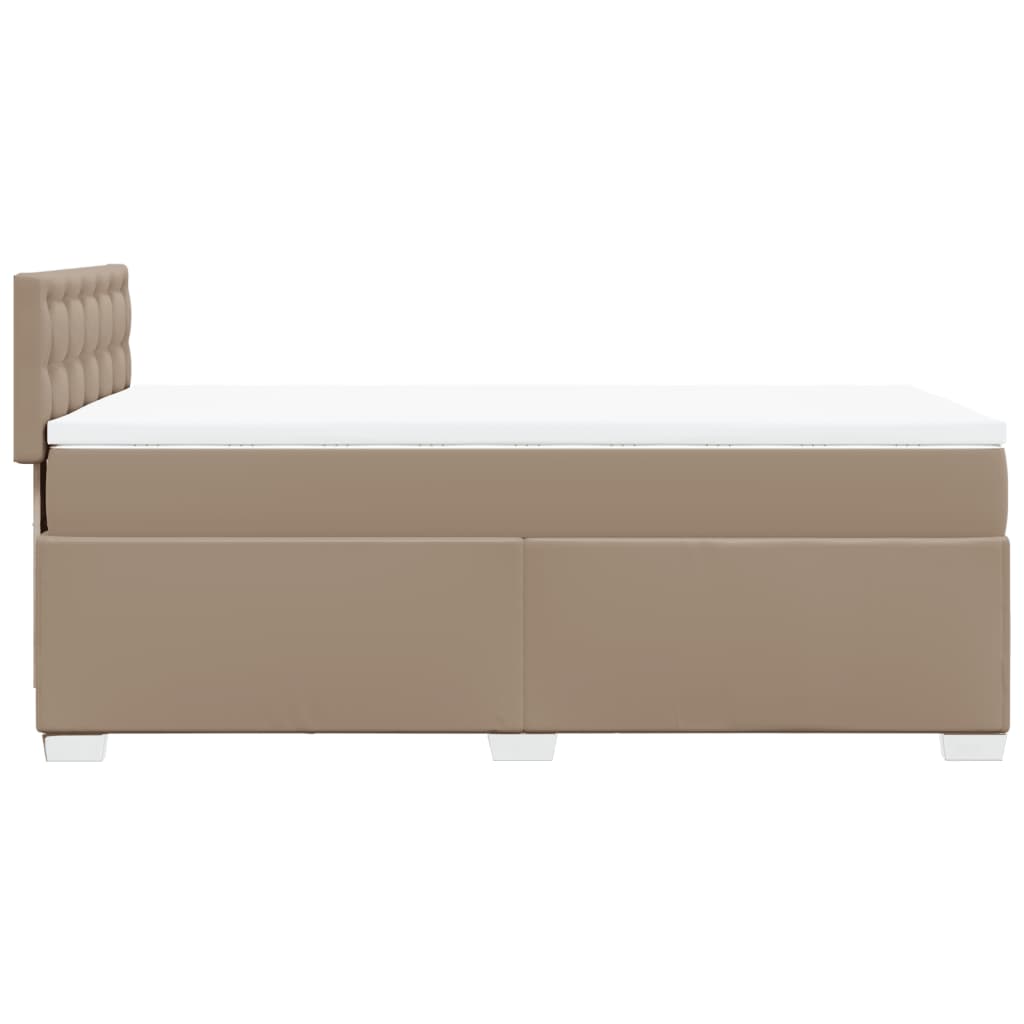 Giroletto a Molle con Materasso Cappuccino 80x200 cm Similpelle