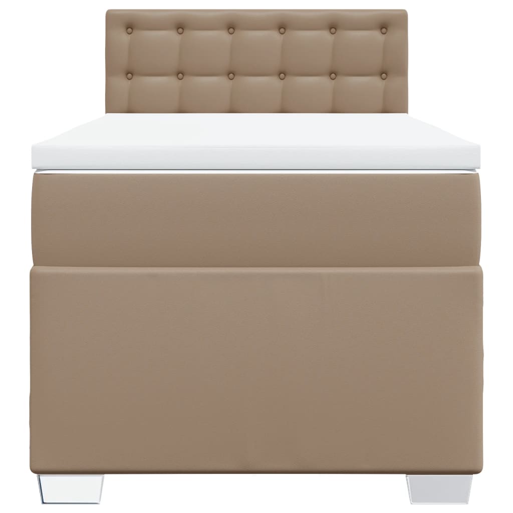 Giroletto a Molle con Materasso Cappuccino 90x190 cm Similpelle