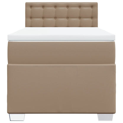 Giroletto a Molle con Materasso Cappuccino 90x190 cm Similpelle