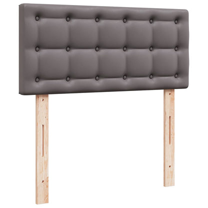 Giroletto a Molle con Materasso Grgio 90x200 cm in Similpelle