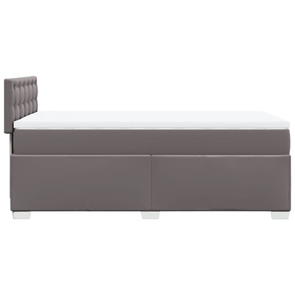 Giroletto a Molle con Materasso Grgio 90x200 cm in Similpelle