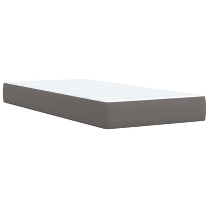 Giroletto a Molle con Materasso Grigio 100x200 cm in Similpelle