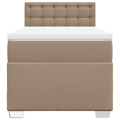 Giroletto a Molle con Materasso Cappuccino 100x200cm Similpelle