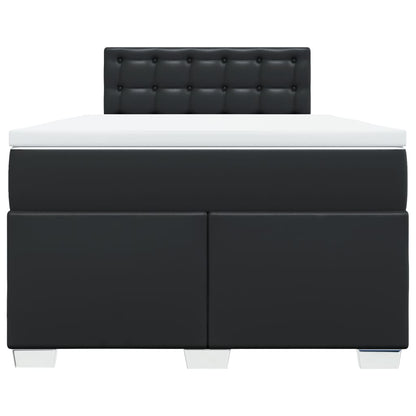 Giroletto a Molle con Materasso Nero 120x190 cm in Similpelle - homemem39