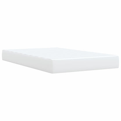 Giroletto a Molle con Materasso Bianco 120x190 cm in Similpelle