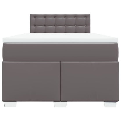 Giroletto a Molle con Materasso Grigio 120x190 cm in Similpelle - homemem39