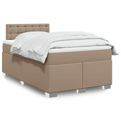 Giroletto a Molle con Materasso Cappuccino 120x190cm Similpelle