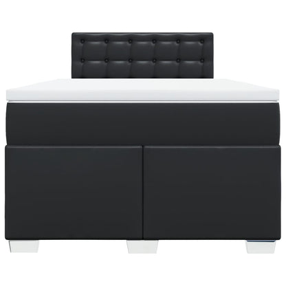 Giroletto a Molle con Materasso Nero 120x200 cm in Similpelle