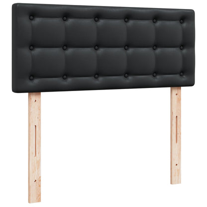Giroletto a Molle con Materasso Nero 120x200 cm in Similpelle