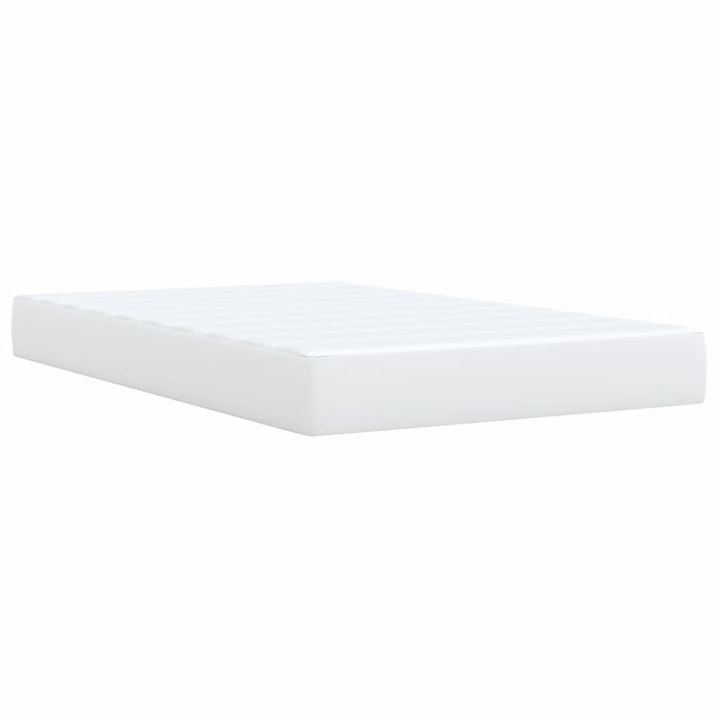Giroletto a Molle con Materasso Bianco 120x200 cm in Similpelle