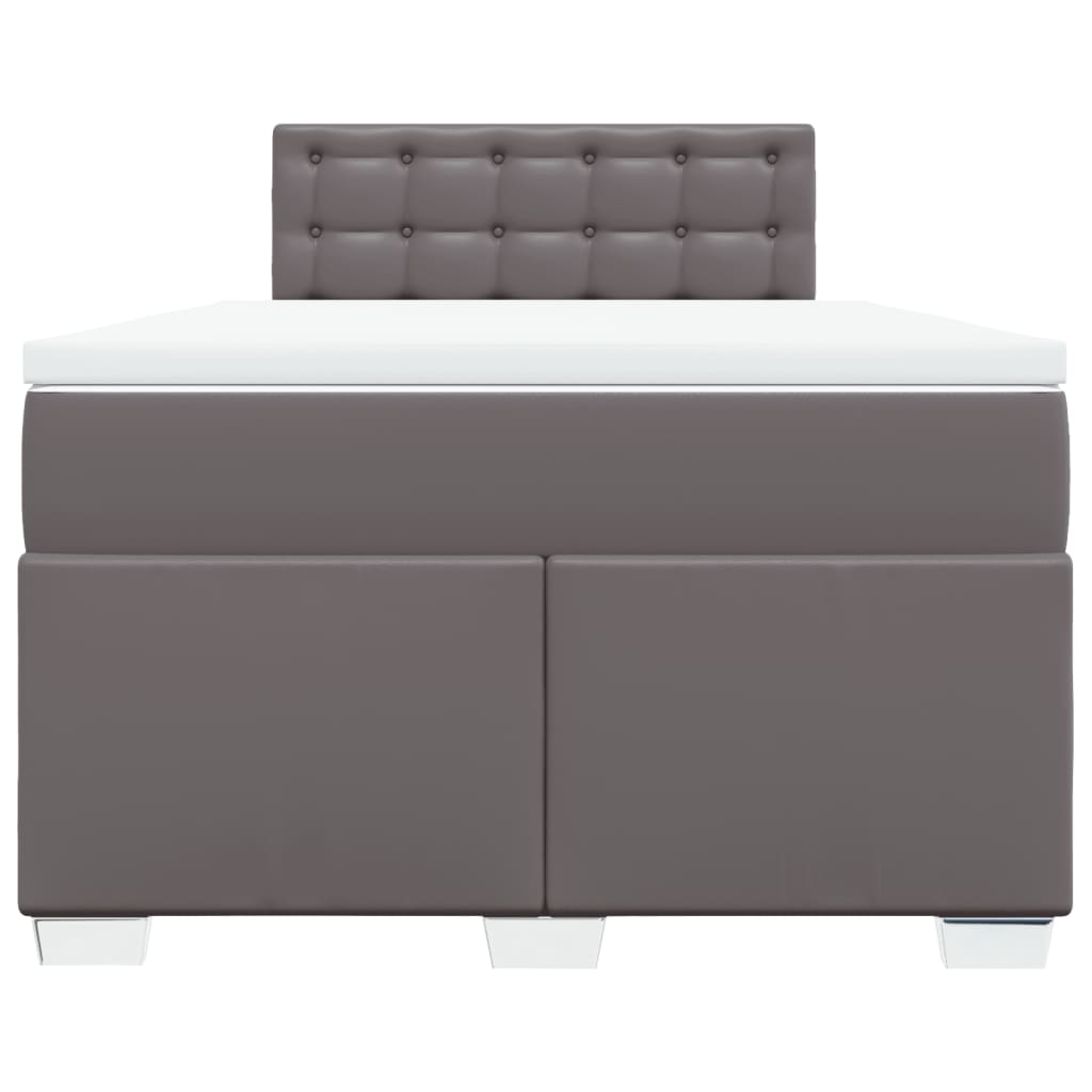 Giroletto a Molle con Materasso Grigio 120x200 cm in Similpelle | homemem39