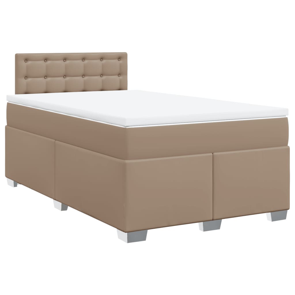 Giroletto a Molle con Materasso Cappuccino 120x200cm Similpelle
