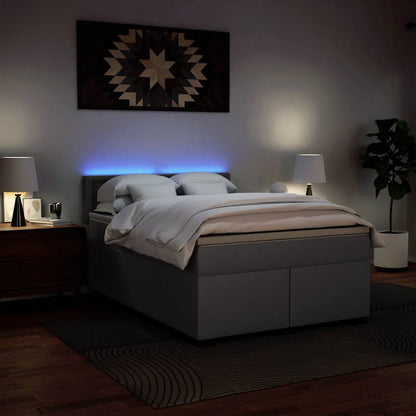 Giroletto a Molle con Materasso Grigio 140x190 cm in Similpelle - homemem39