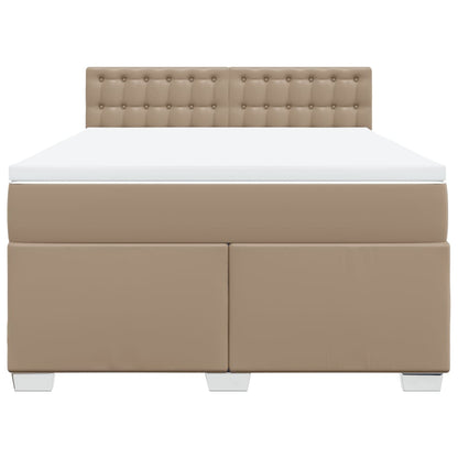 Giroletto a Molle con Materasso Cappuccino 140x190cm Similpelle