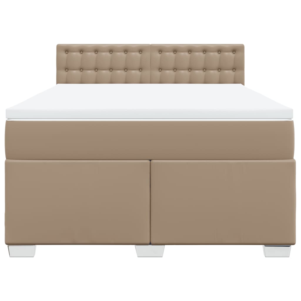 Giroletto a Molle con Materasso Cappuccino 140x190cm Similpelle
