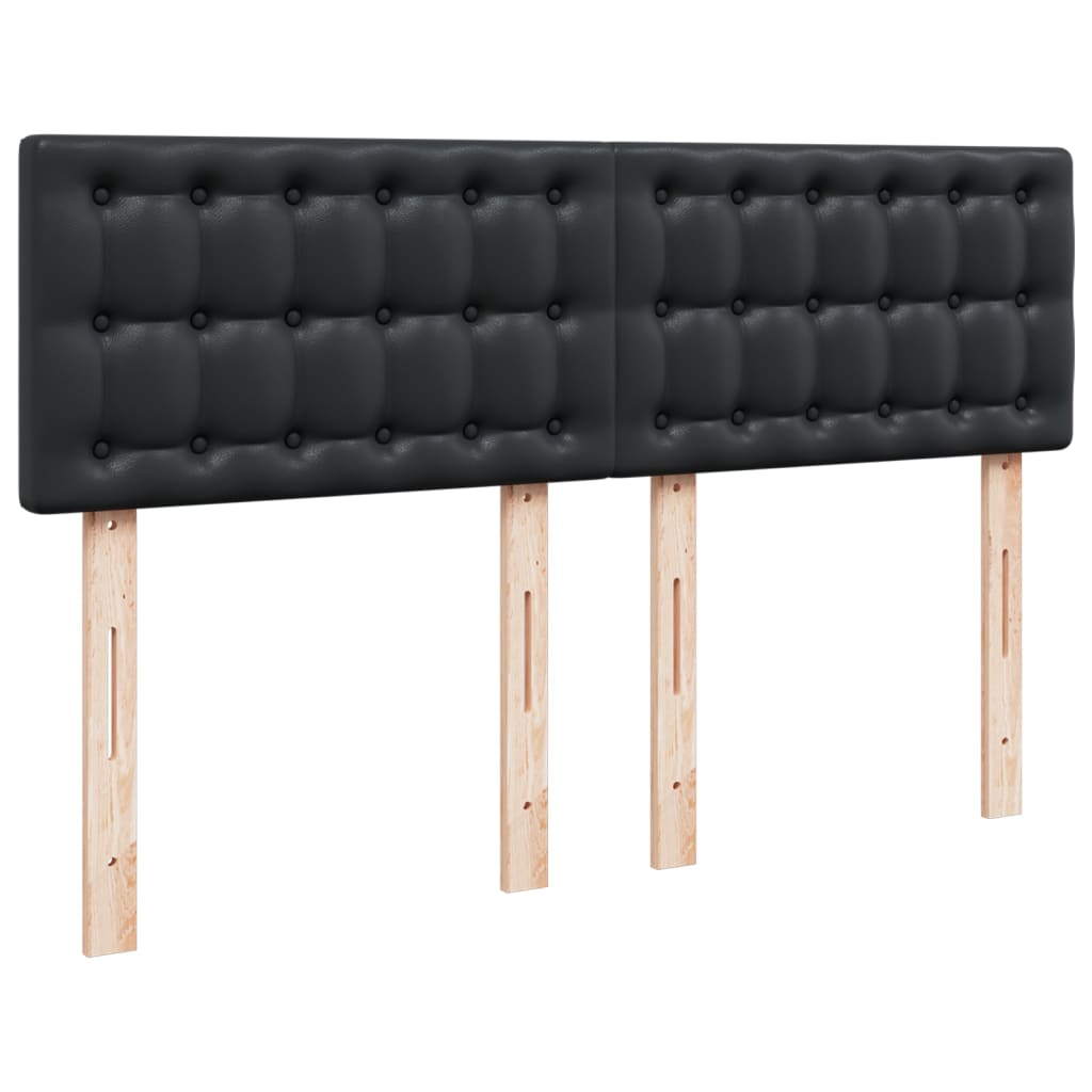 Giroletto a Molle con Materasso Nero 140x200 cm in Similpelle
