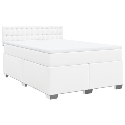 Giroletto a Molle con Materasso Bianco 140x200 cm in Similpelle - homemem39