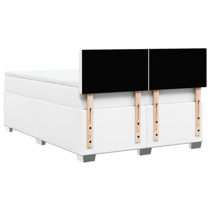 Giroletto a Molle con Materasso Bianco 140x200 cm in Similpelle