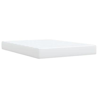 Giroletto a Molle con Materasso Bianco 140x200 cm in Similpelle