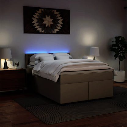 Giroletto a Molle con Materasso Cappuccino 140x200cm Similpelle - homemem39