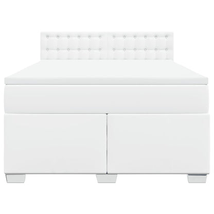 Giroletto a Molle con Materasso Bianco 160x200 cm in Similpelle