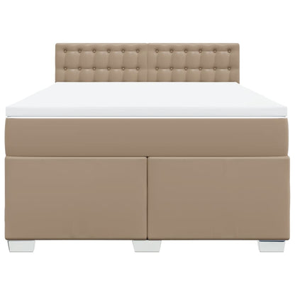 Giroletto a Molle con Materasso Cappuccino 160x200cm Similpelle