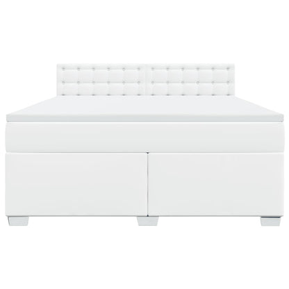 Giroletto a Molle con Materasso Bianco 180x200 cm in Similpelle