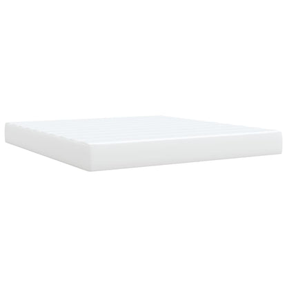 Giroletto a Molle con Materasso Bianco 180x200 cm in Similpelle