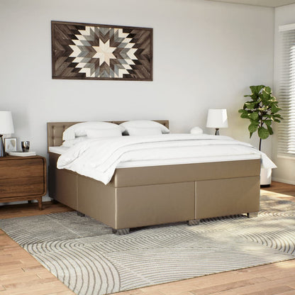 Giroletto a Molle con Materasso Cappuccino 180x200cm Similpelle