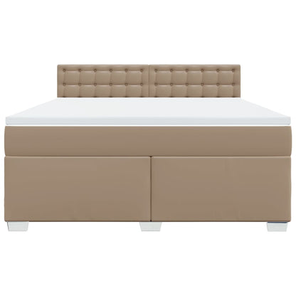 Giroletto a Molle con Materasso Cappuccino 180x200cm Similpelle