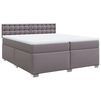 Giroletto a Molle con Materasso Grgio 200x200 cm in Similpelle