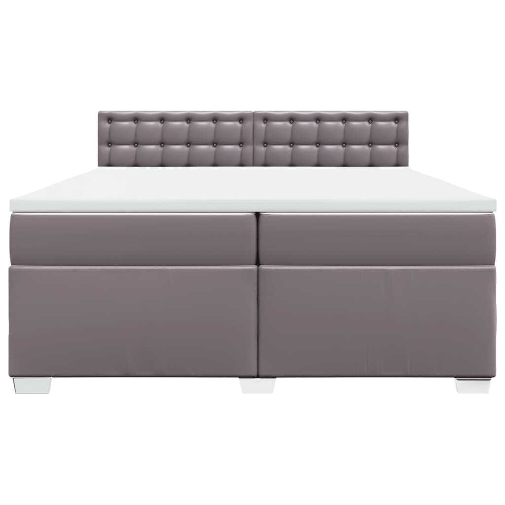 Giroletto a Molle con Materasso Grgio 200x200 cm in Similpelle