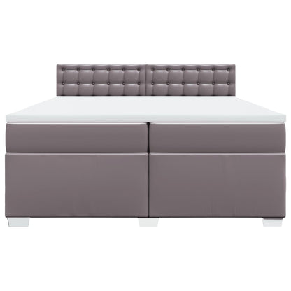 Giroletto a Molle con Materasso Grgio 200x200 cm in Similpelle